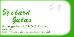 szilard gulas business card